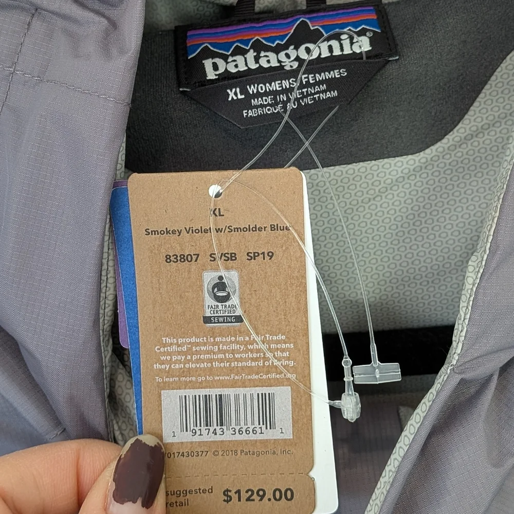 NEW Patagonia Torrentshell Rain Jacket Size XL Smokey Violet H2No Shell - Picture 4 of 8